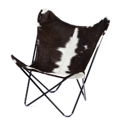 BUTTERFLY CHAIR · A S S A M B L E · COWHIDE