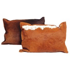 PILLOW · BROWN COWHIDE · LARGE