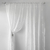 cortina organza bordada nuria blanco 2 paños 145x220 m.