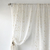 cortina organza bordada zafira beige 2 paños 145x220 cm - comprar online