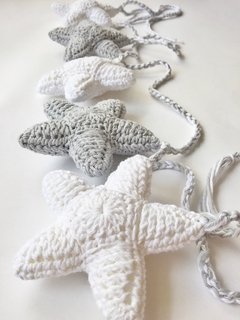 Deco tejida - Guirnalda estrellas tejida al crochet amigurumi - Amigurris