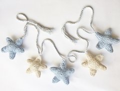 Deco tejida - Guirnalda estrellas tejida al crochet amigurumi - tienda online