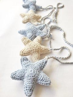 Deco tejida - Guirnalda estrellas tejida al crochet amigurumi - Amigurris