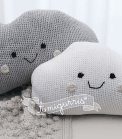 Deco tejida - Almohadón Nube tejido al crochet amigurumi