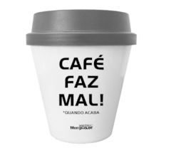 Imagem do COPO DE CAFÉ COM TAMPA E FRASES 300ML