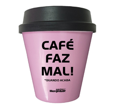 COPO DE CAFÉ COM TAMPA E FRASES 300ML