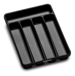 Organizador de cubiertos antideslizante mini negro - comprar online