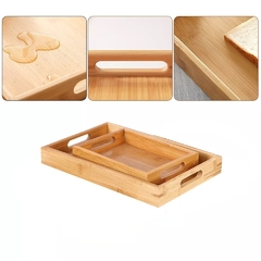 Bandeja de bambú rectangular set x 2 - comprar online