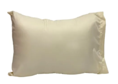 Funda de almohada de microfibra beige (50x100)