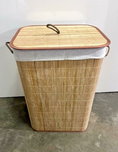 Cesto Laundry Bambú beige rectangular