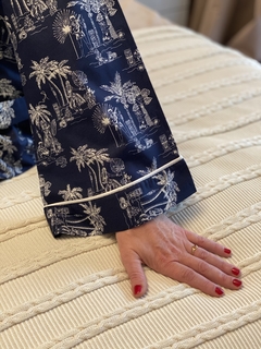 Kimono Hawaiian azúl - comprar online