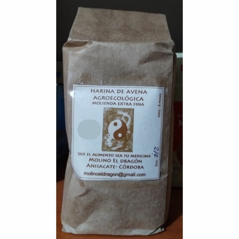 Harina de Avena (agroecológica) MOLINO EL DRAGÓN - 1 kg