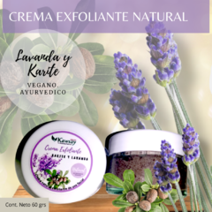 Crema Exfoliante Natural (Lavanda y Karité) KAWSAY HEALTH - 50 gr