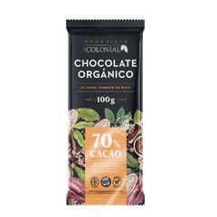 Chocolate Orgánico 70% Cacao Sin Taac COLONIAL - 100 gr