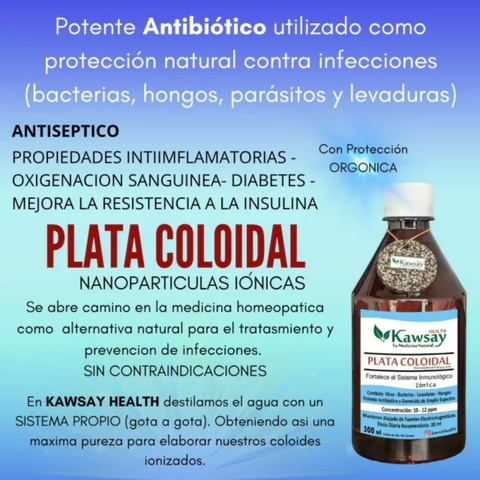 Plata Coloidal KAWSAY HEALTH - 500 ml