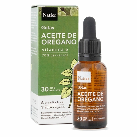 Aceite de Orégano (gotas) 100% Natural NATIER - 30 cc