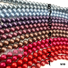 Perlas de Vidrio 10 mm Aprox. 85 Pcs por tira - comprar online