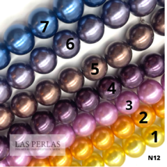 Perlas de Vidrio 12 mm Aprox, 68 Pcs por tira - comprar online