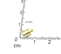 ( AR-1384/G ) Capuchon Metal Dorado 3X6 MM X 25 UNIDAD