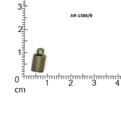 ( AR-1386/B ) Capuchon Chapa Bronce 6*6 MM X 20 UNIDAD