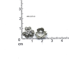 ( ARG-2575/D ) Calotas Metal Plata 12 MM X 20 UNIDAD