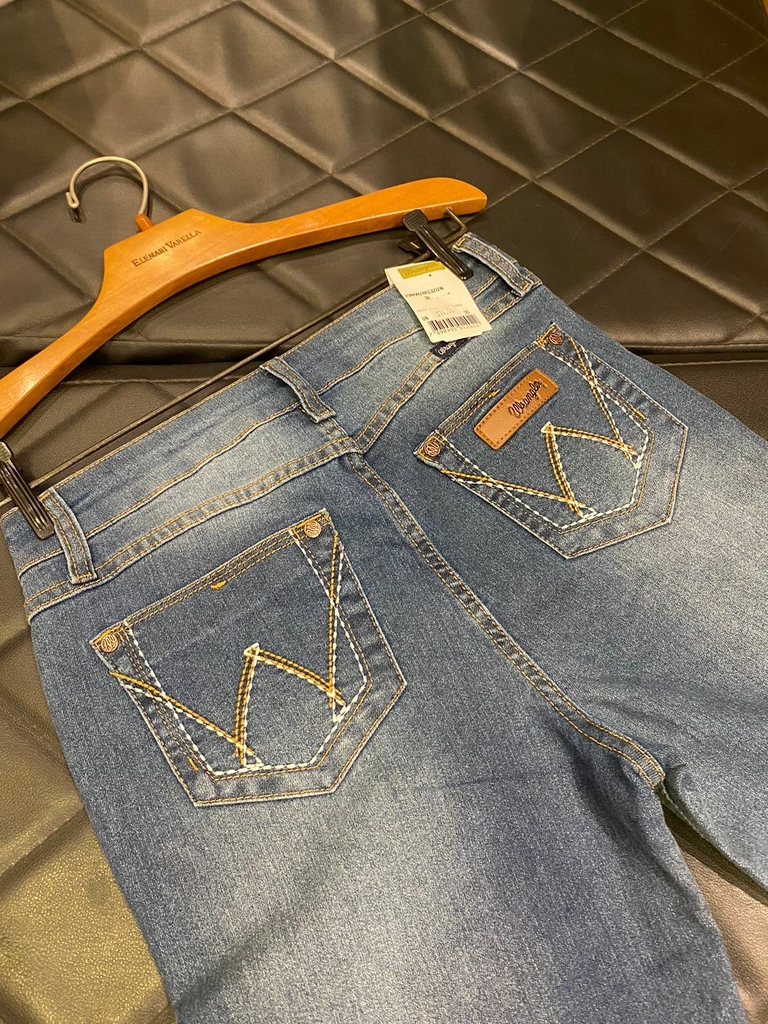 Calça Wrangler Feminina Flare Jeans Lycra Cintur Alta 9MWZMS32