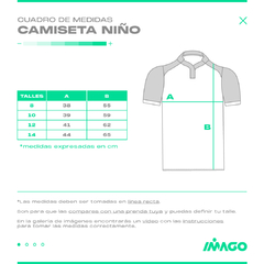 Camiseta Argentina modelo Imago Niños - Imago Deportes