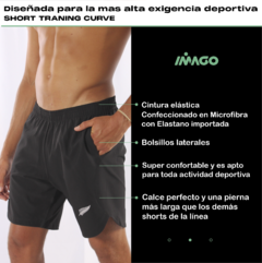 Short Argentina Melange Traning Curve - Imago Deportes