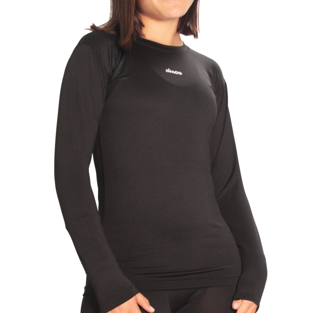 Camiseta térmica de manga larga para mujer - Empresa Textiles Capella Talla  M Color Negro