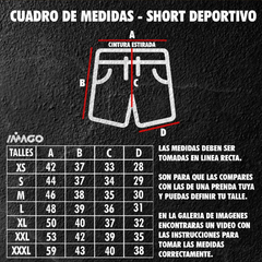 Short entrenamiento Argentina modelo Imago con franja lateral - Imago Deportes
