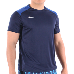 Remera Microfibra Azul Oscuro y Azul Francia