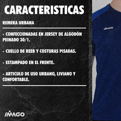 Remera Microfibra Azul Oscuro y Azul Francia - tienda online