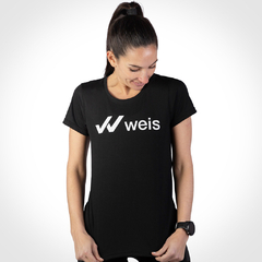 REMERA MUJER WEIS LOGO / NEGRA