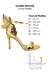 Sandália Feminina Dourada com Glitter Butterfly - Maria Rita Shoes