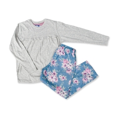 ÚLTIMOS! Pijama Remera Coral Gris T2 - comprar online