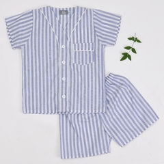 Pijama Camisa Cleon Celeste - comprar online