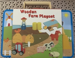 wooden farm playset