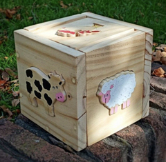 Cubo animales granja