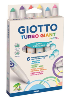 Marcador Giotto Giant Pastel x6 colores