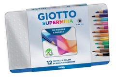 Lapiz Giotto supermina en lata x 12 colores