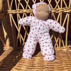 bebe muñeco artesanal de tela sleeping baby - comprar online