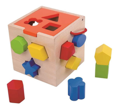 cubo con formas de encastre