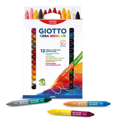Giotto crayon bicolor 12 unidades
