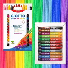 Giotto crayon bicolor 12 unidades - comprar online