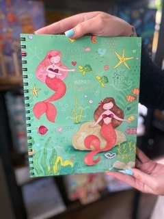 cuaderno sirena / niñas / flores TINTHA