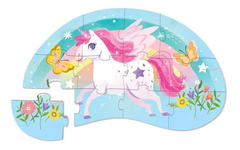 puzzle 12 piezas arcoiris unicornio - comprar online