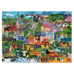 puzzle 1000 piezas collage mundo - comprar online