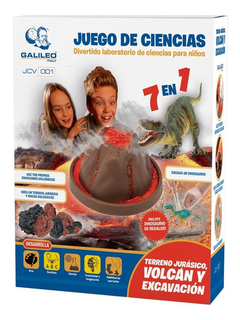 juego de ciencias volcán y excavación galileo