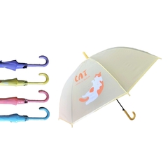 paraguas color pastel de gato