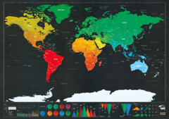 mapa mundi para raspar - comprar online